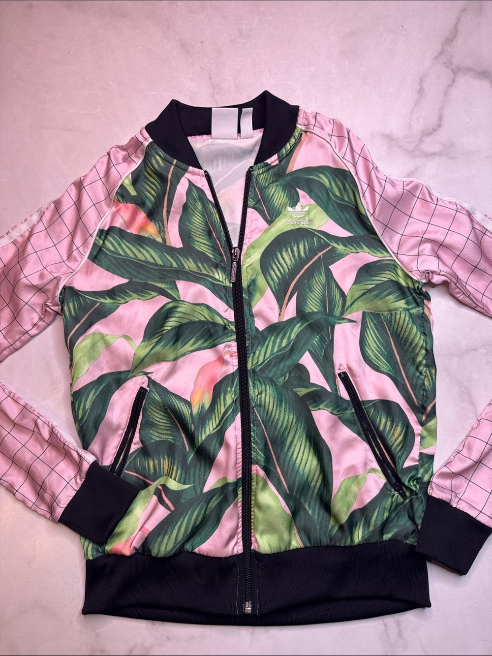 Adidas x Farm Rio Tropical Leaf Bomber Jacket